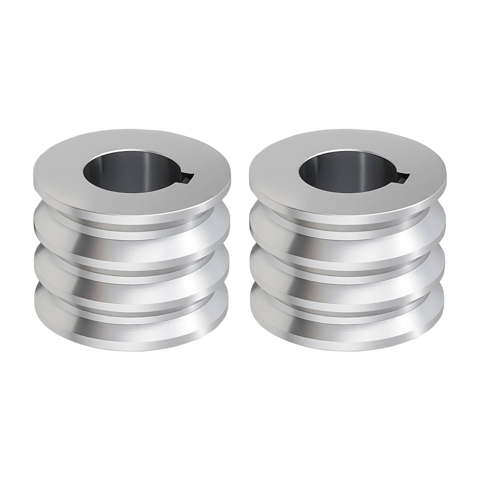 Alt View 5. VEVOR - Replacement Roller for Rolling Mill 3 Sizes Grooves 2 Square Rollers, Jewelry DIY Tool Accessory Parts - Silver.