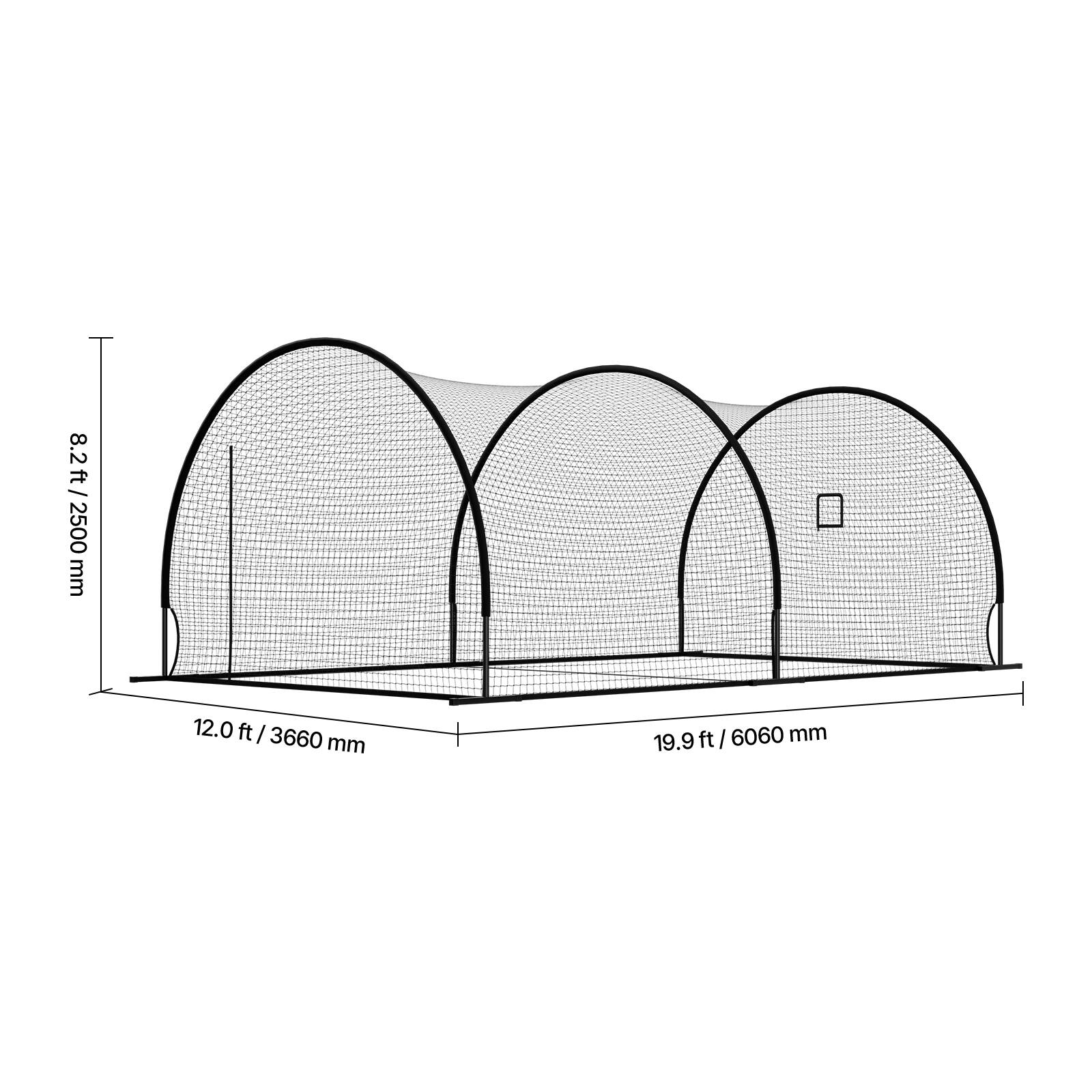 8.2 ft / 2500 mm  
12.0 ft / 3660 mm  
19.9 ft / 6060 mm