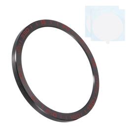 Unique Bargains - 47mm Stainless Steel Bezel Ring Adhesive Bumper Cover Protective Case for Garmin Fenix 8 Solar - Black/Red