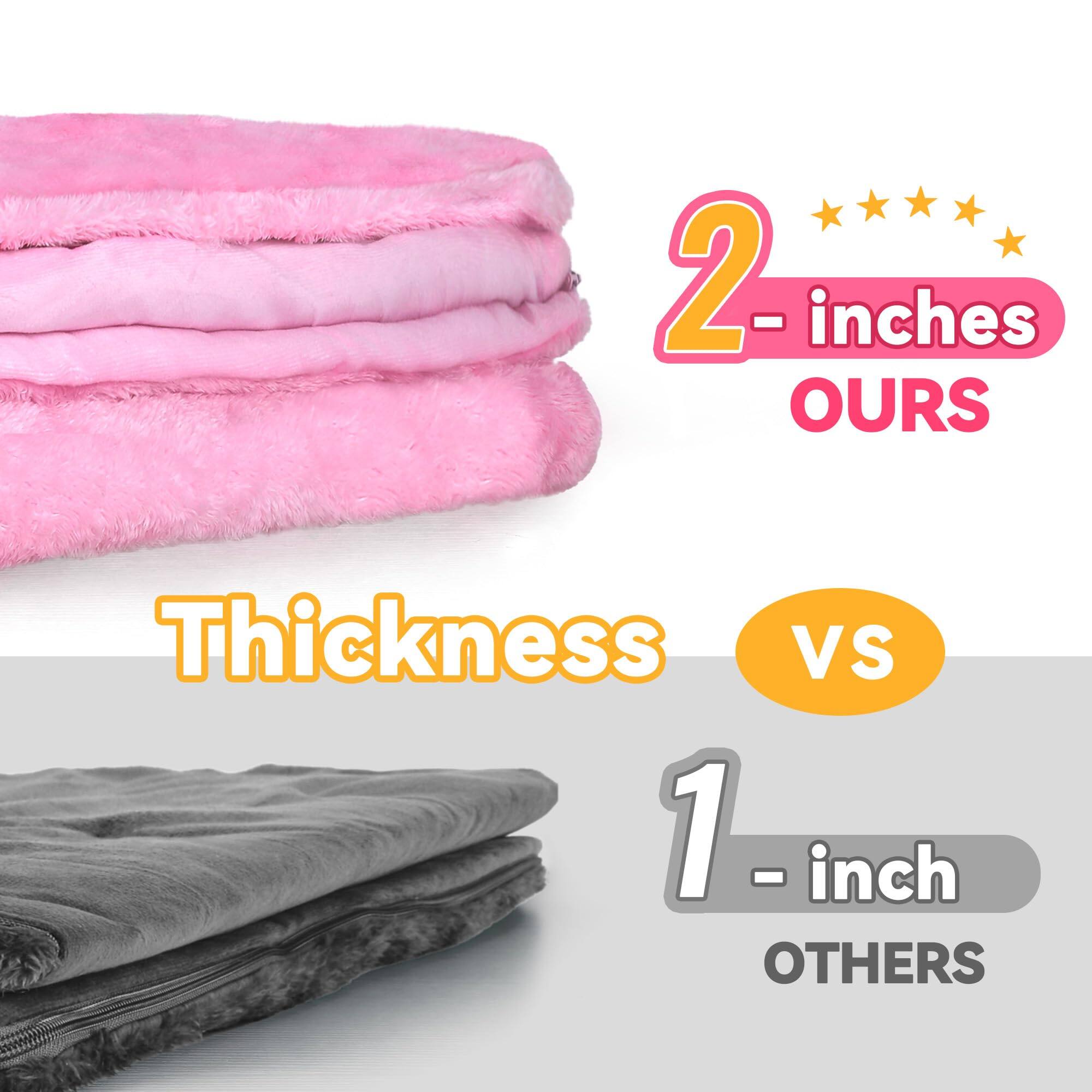 2 inches OURS  
Thickness VS 1 inch OTHERS