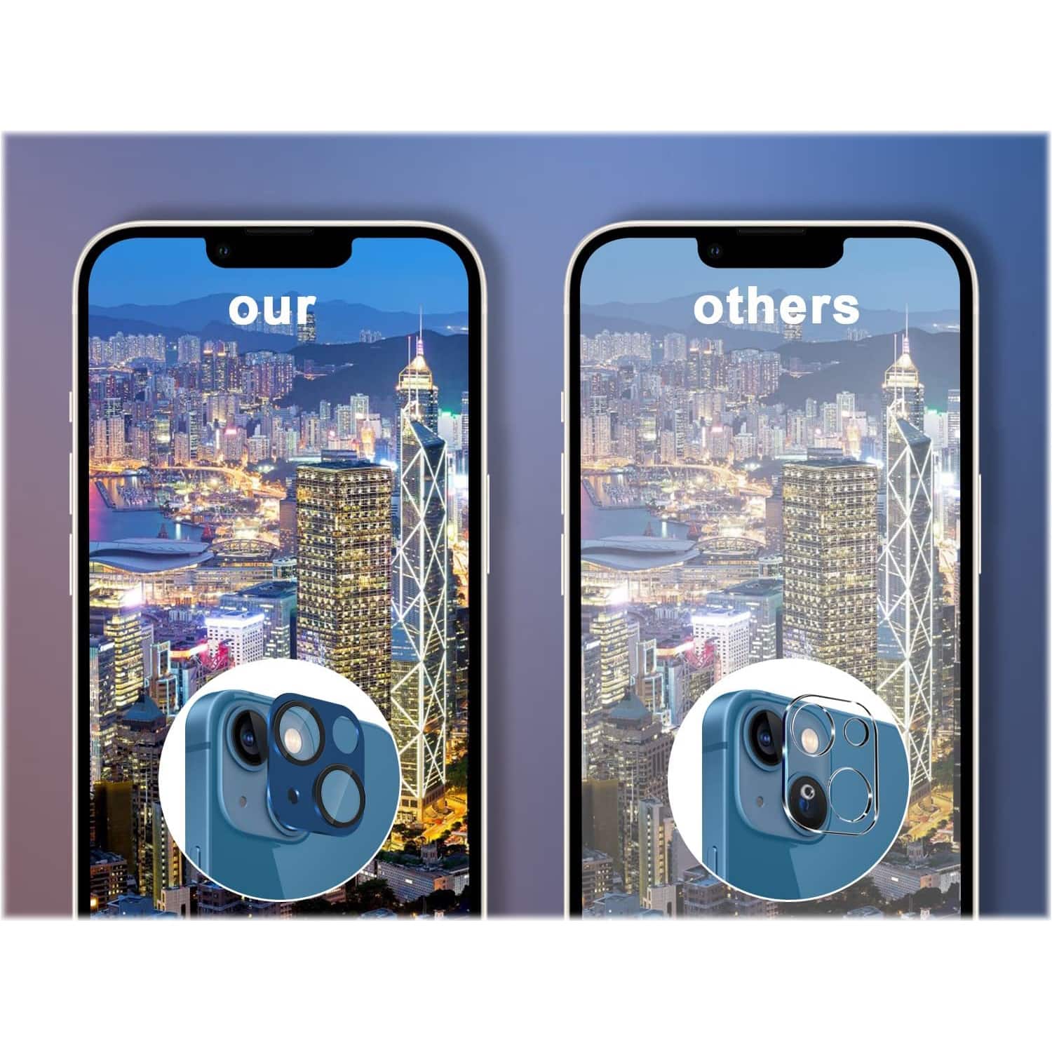 Alt View 13. SaharaCase - ZeroDamage Camera Lens Protector for Apple iPhone 13 and iPhone 13 mini (2-Pack) - Blue.