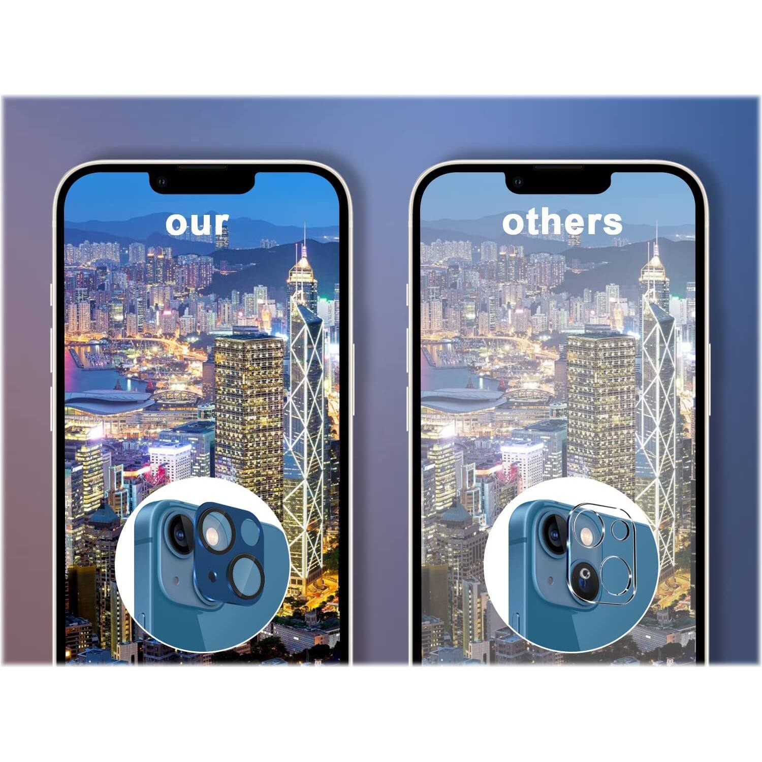 Alt View 13. SaharaCase - ZeroDamage Camera Lens Protector for Apple iPhone 13 and iPhone 13 mini (2-Pack) - Blue.