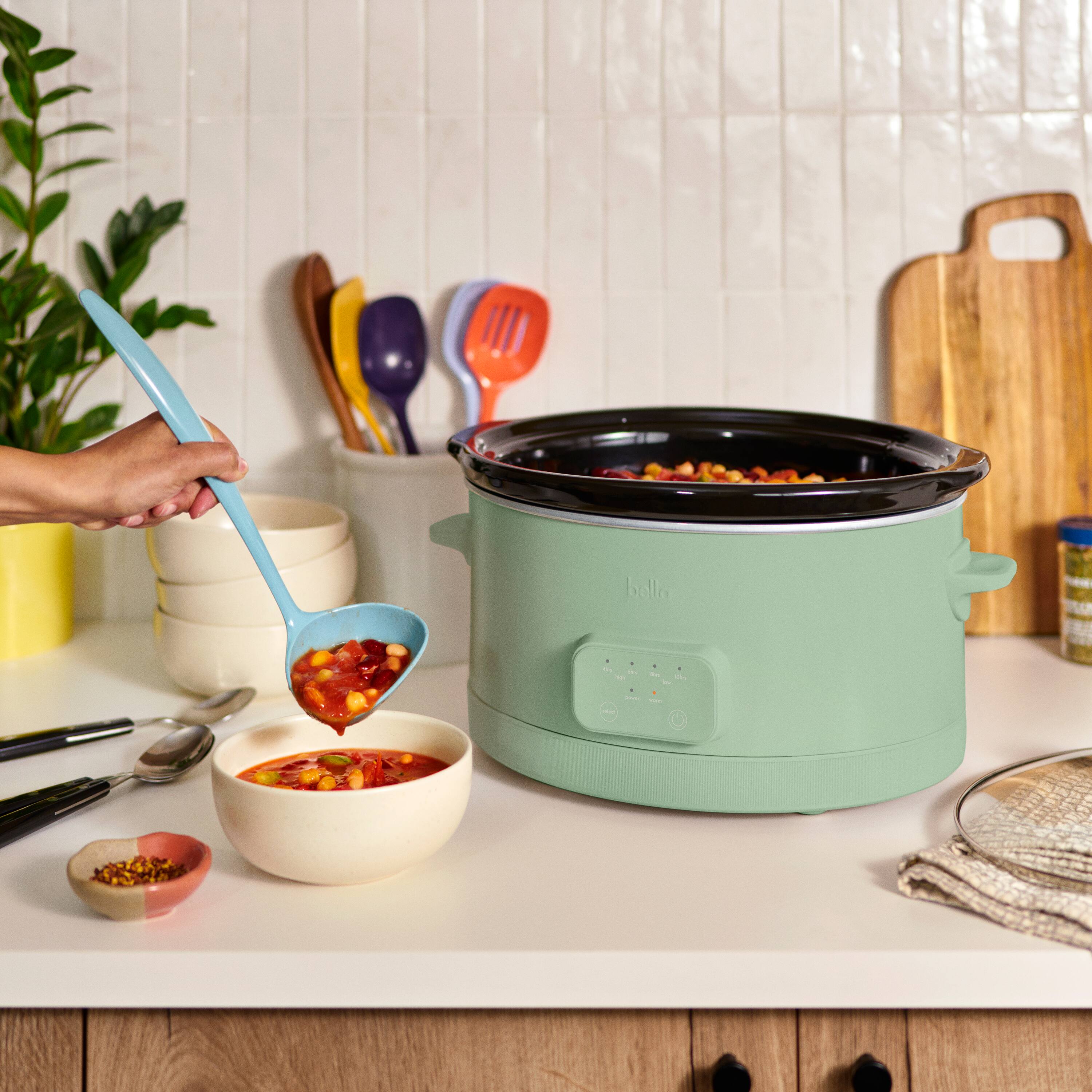 Alt View 6. Bella - 6-qt. Programmable Slow Cooker - Seaglass.