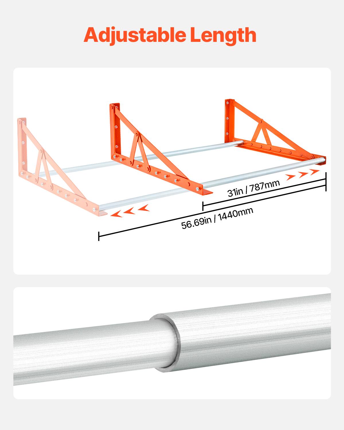 Adjustable Length

31in / 787mm

56.69in / 1440mm