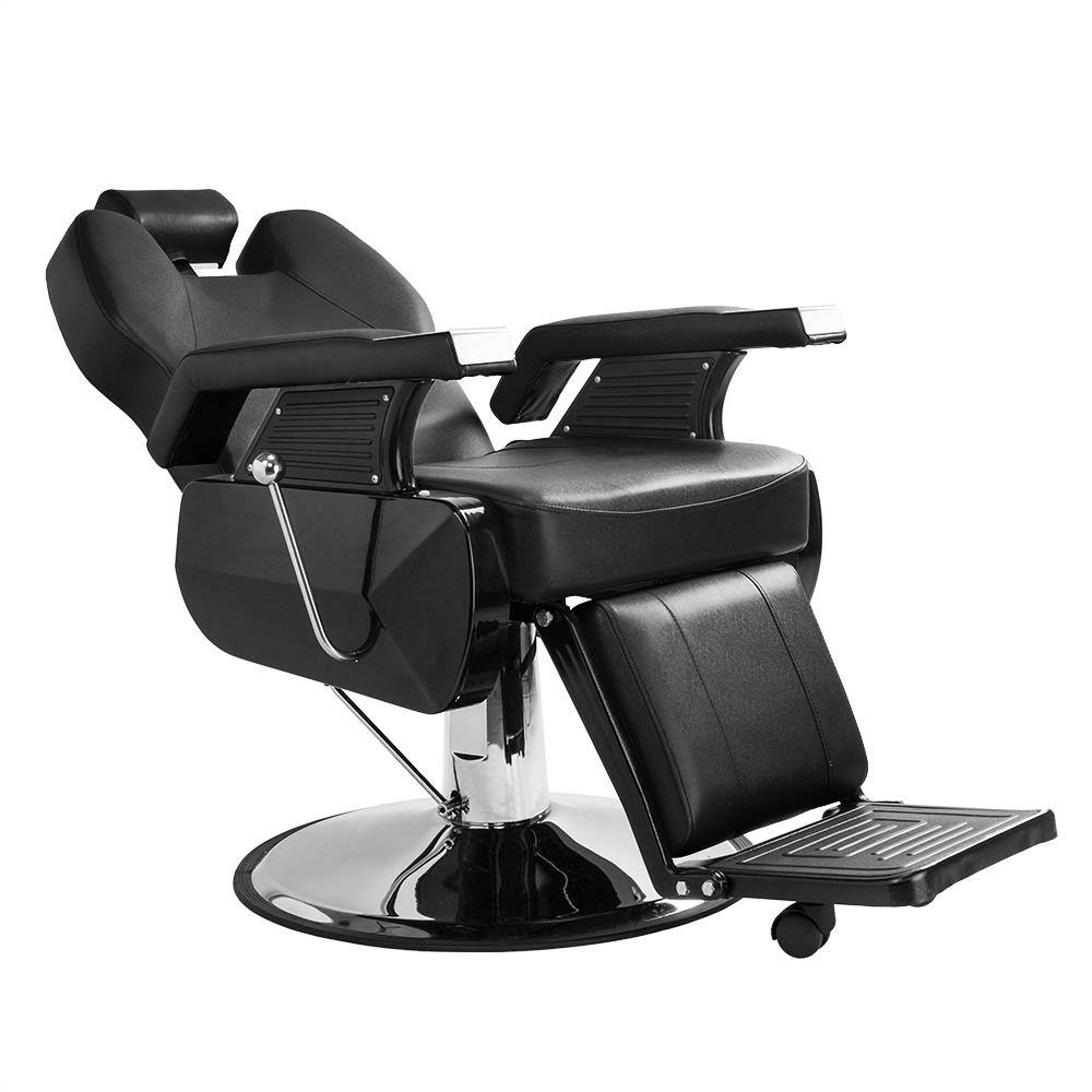 Front. Winado - Heavy Duty Hydraulic Recline Barber Chair Barbershop Equipment with Adjustable Headrest & Footrest for Beauty Salon Spa - Black.