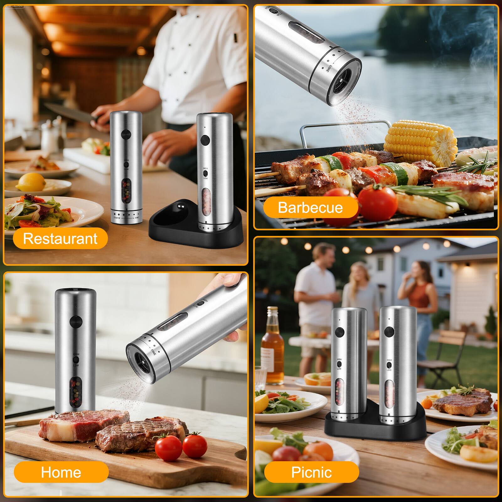 Restaurant  
Barbecue  
Home  
Picnic