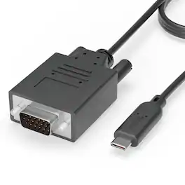 Plugable - Monitor Adapter Cable - USB-C to VGA,6ft,Driverless - Black