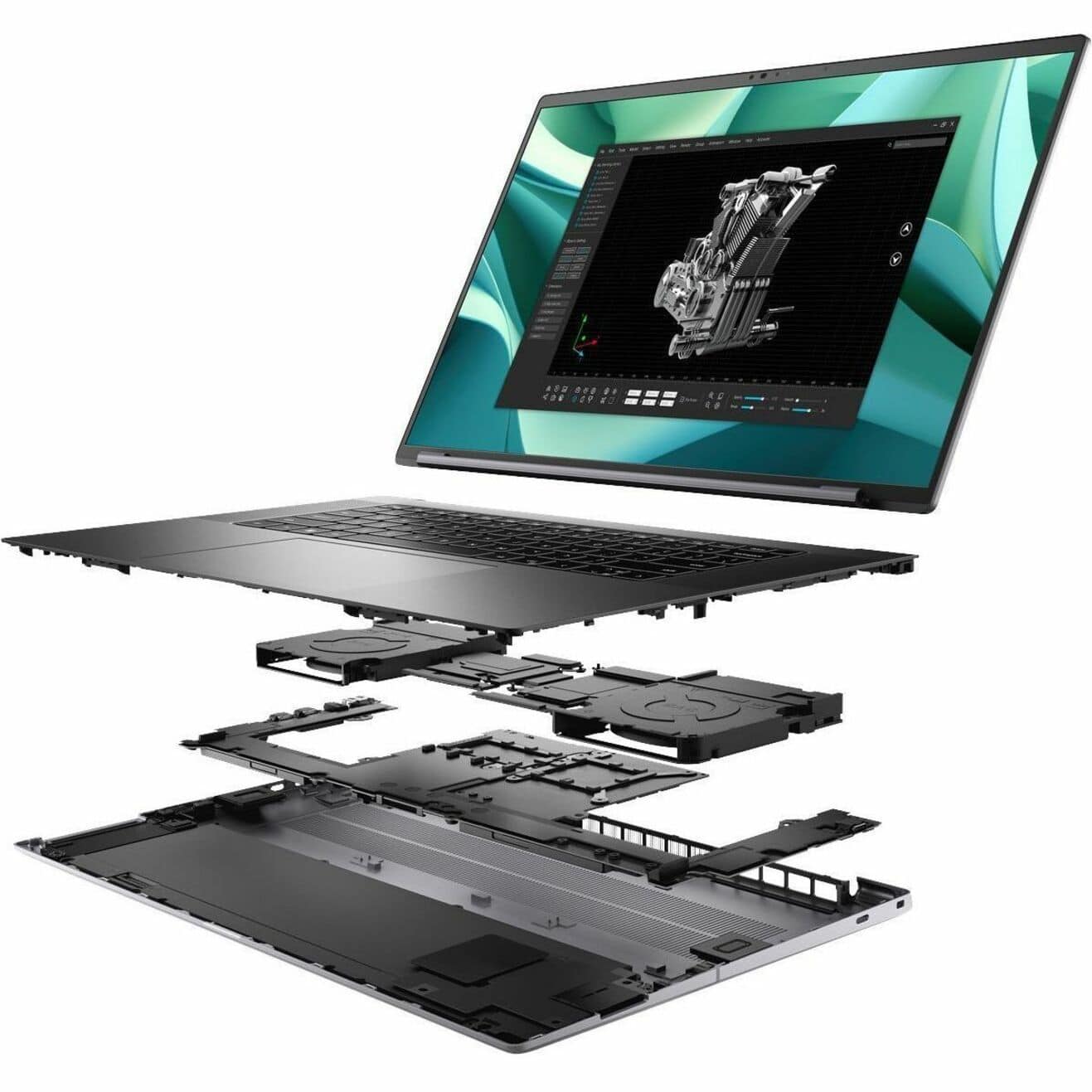 Alt View 31. Dell - Precision 5000 16" IPS 1920 x 1200 (Full HD Plus) Laptop - Intel Core Ultra 7 with 32GB Memory - 1 TB SSD - Anodized Titan Gray.