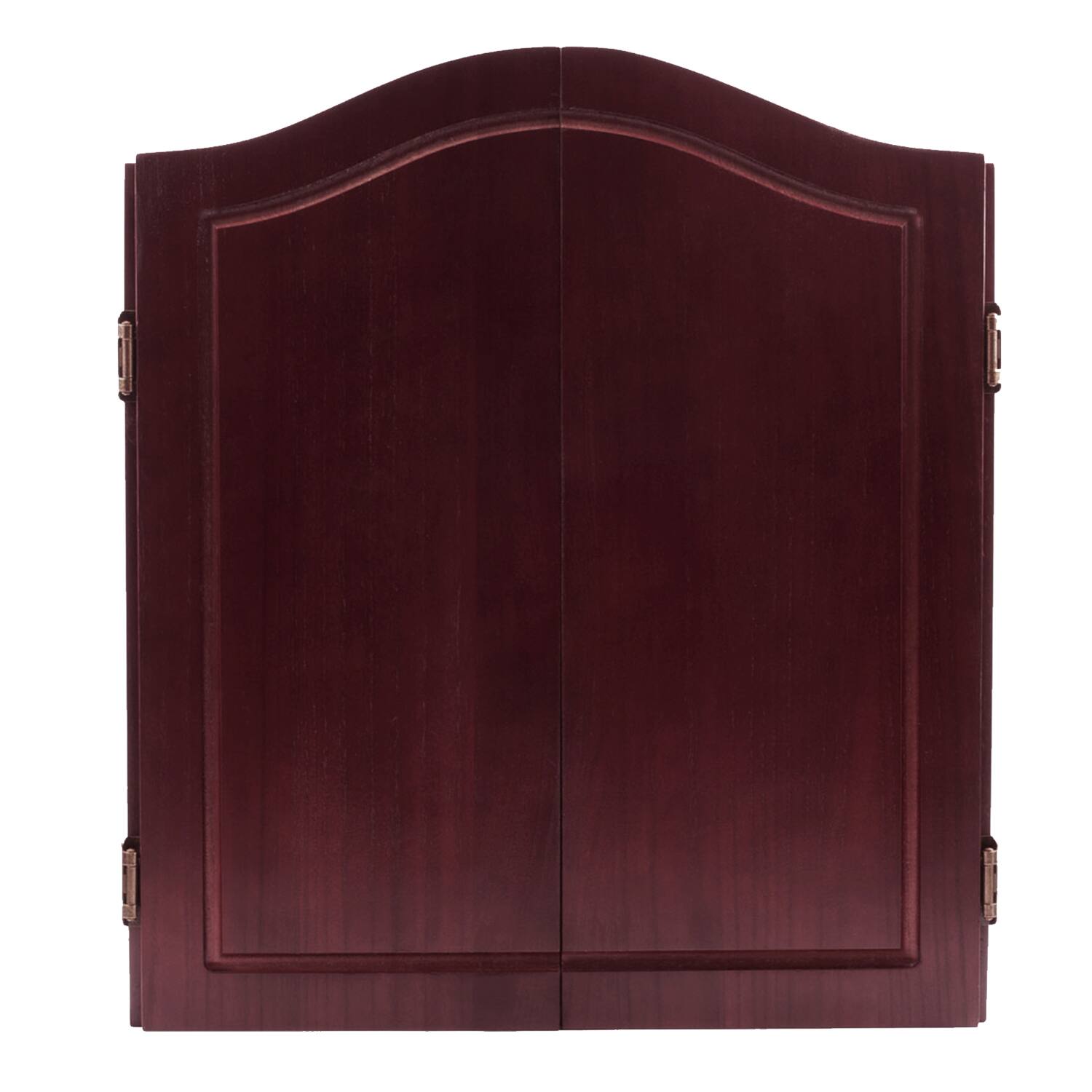 Alt View 1. GSE Games & Sports Expert - Dartboard Cabinet with Sisal/Bristle Dartboard, Dart Scoreboard, and 6 Steel Tip Darts(Deluxe Cherry) - Deluxe Cherry.