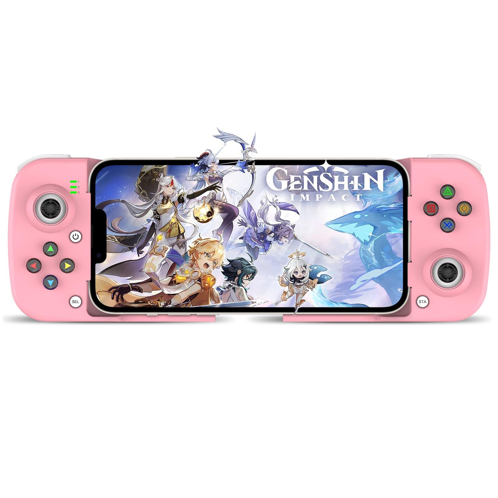 HM 1810 - Phone Controller For Iphone/android Support Case Mobile Gaming With Design - Wireless Gamepad Cloud & Ps - Pink