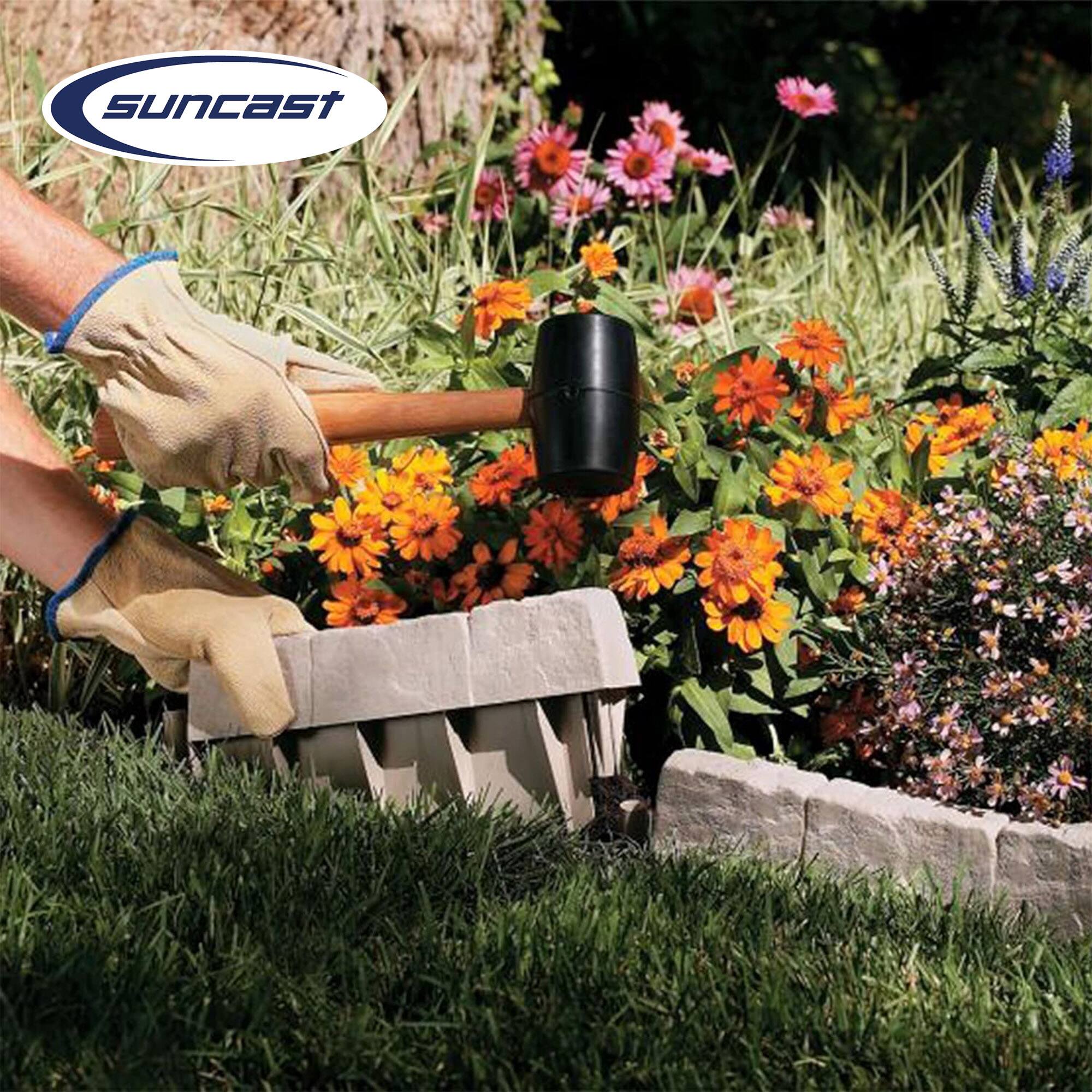 Alt View 2. Suncast - Suncast 10 Piece Landscape Design Border Decorative Rock Stone Edging (4 Pack) - Gray.