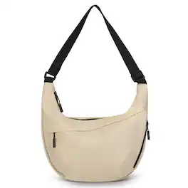 Unique Bargains - Arch Moon Crossbody Bag, Sling Bag for Men Women, Medium Shoulder Bag with Adjustable Strap, Chest Bag for Daily Commute - Khaki
