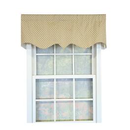 RLF Home - 100% Cotton Diamonds Regal Fully lined Windows Rod Pocket Valance 50" x 17" - Green