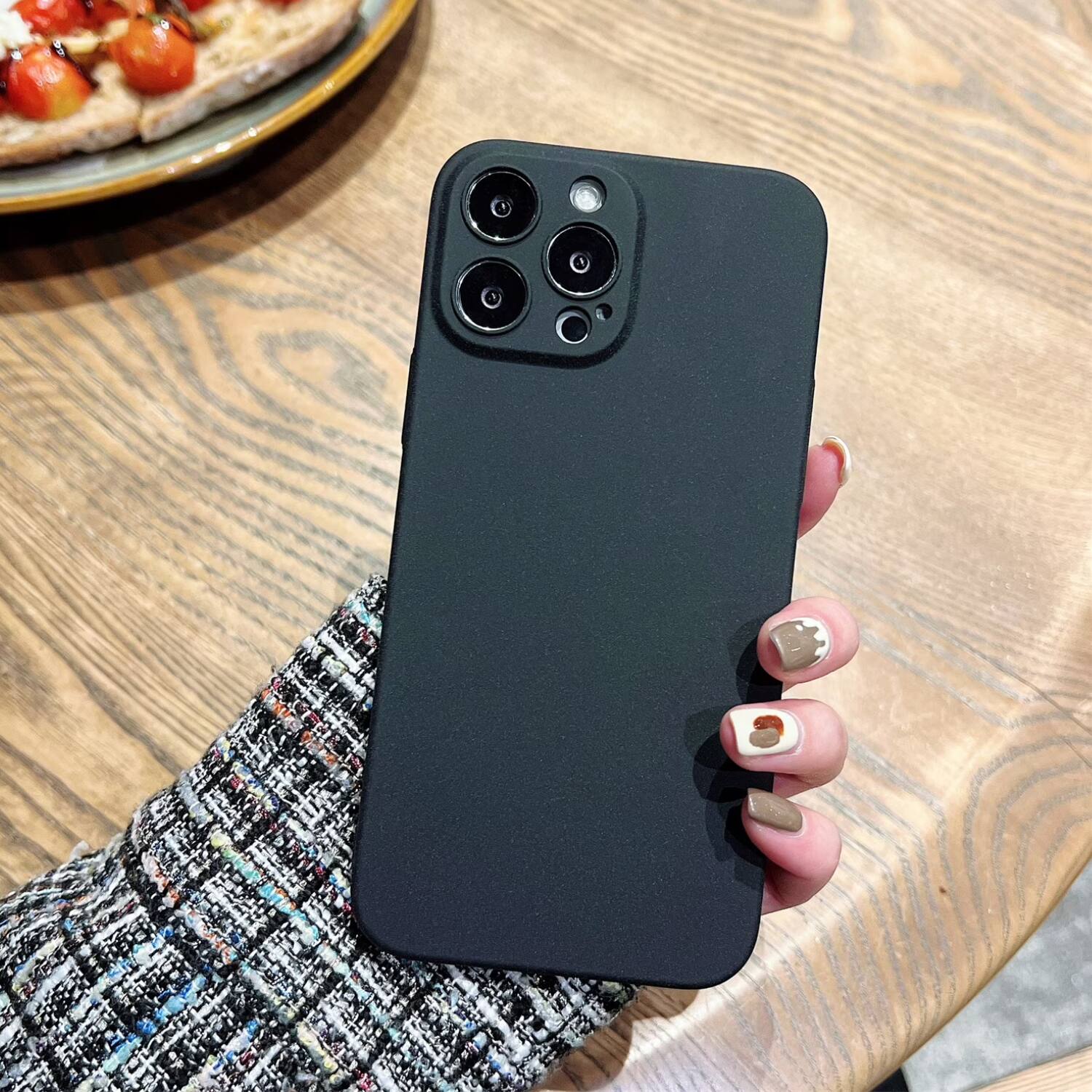 Angle. Stock Preferred - Ultra-Thin Shockproof Case Cover for iPhone 16 Pro Black - Black.