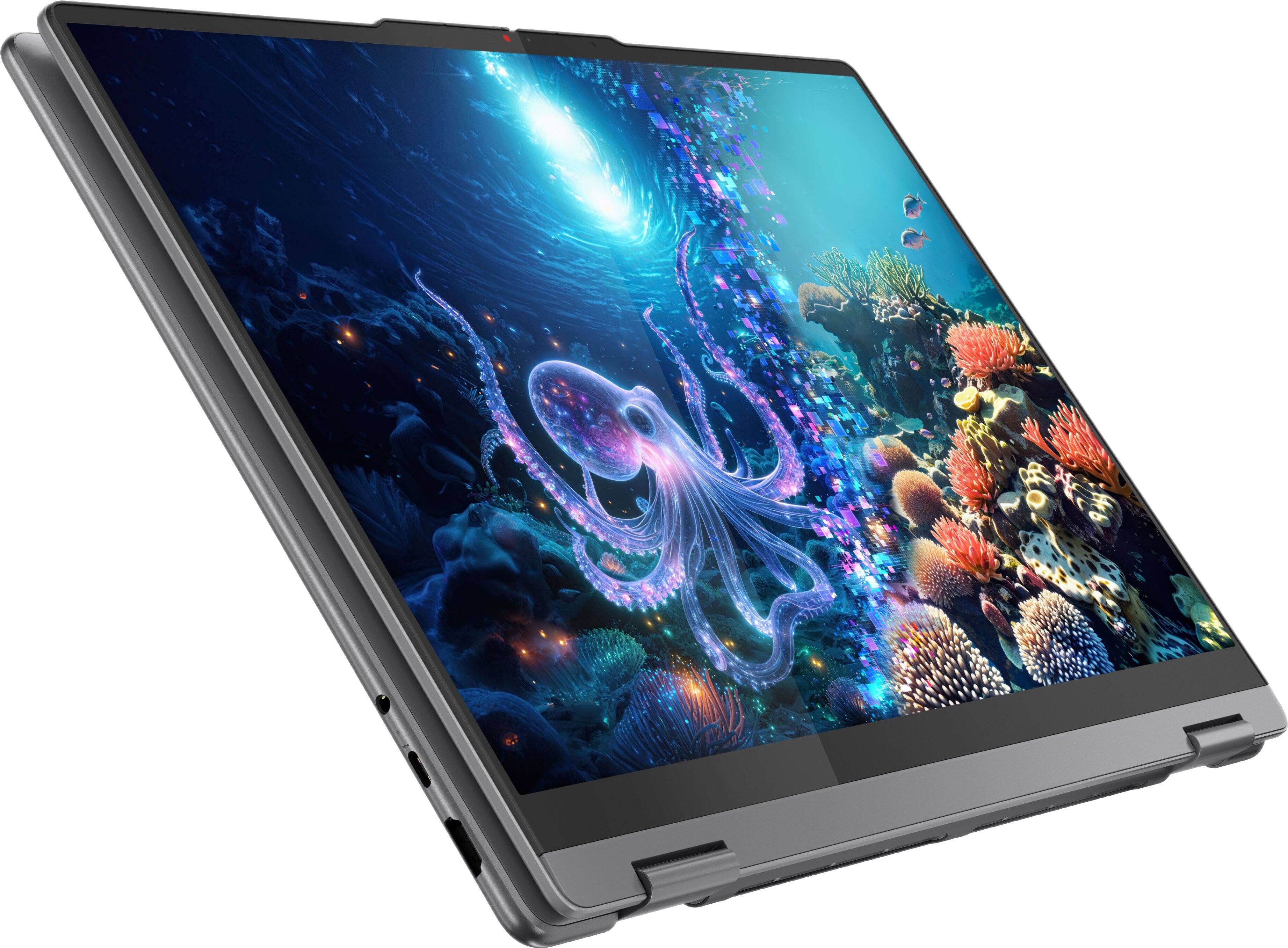 Alt View 16. Lenovo - Yoga 7i 2-in-1 - Copilot+ PC - 16" 2K Touchscreen Laptop - Core Ultra 7 Processor 256V 2024 - 16GB Memory - 512GB SSD - Luna Grey.
