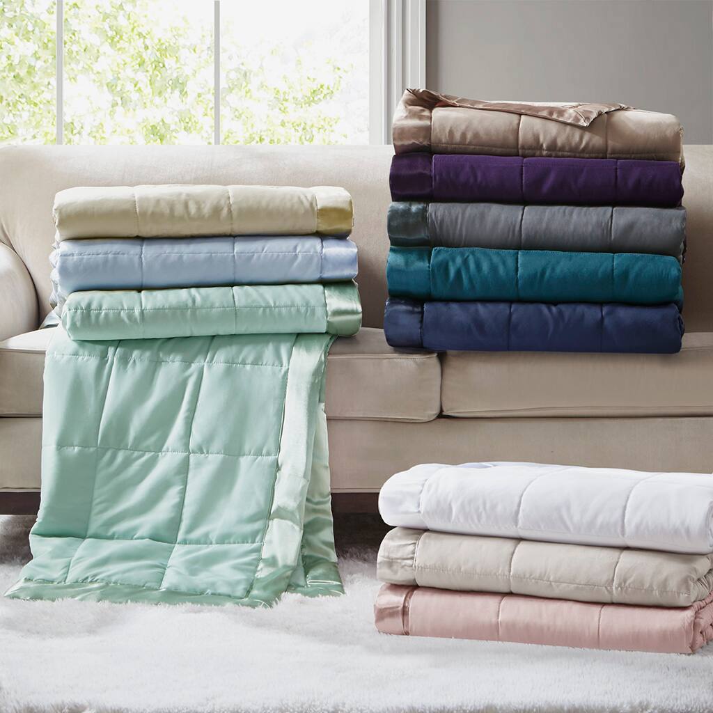 Alt View 2. Gracie Mills - Gracie Mills Larry All-Season Down Alternative Blanket with Satin Trim - White.