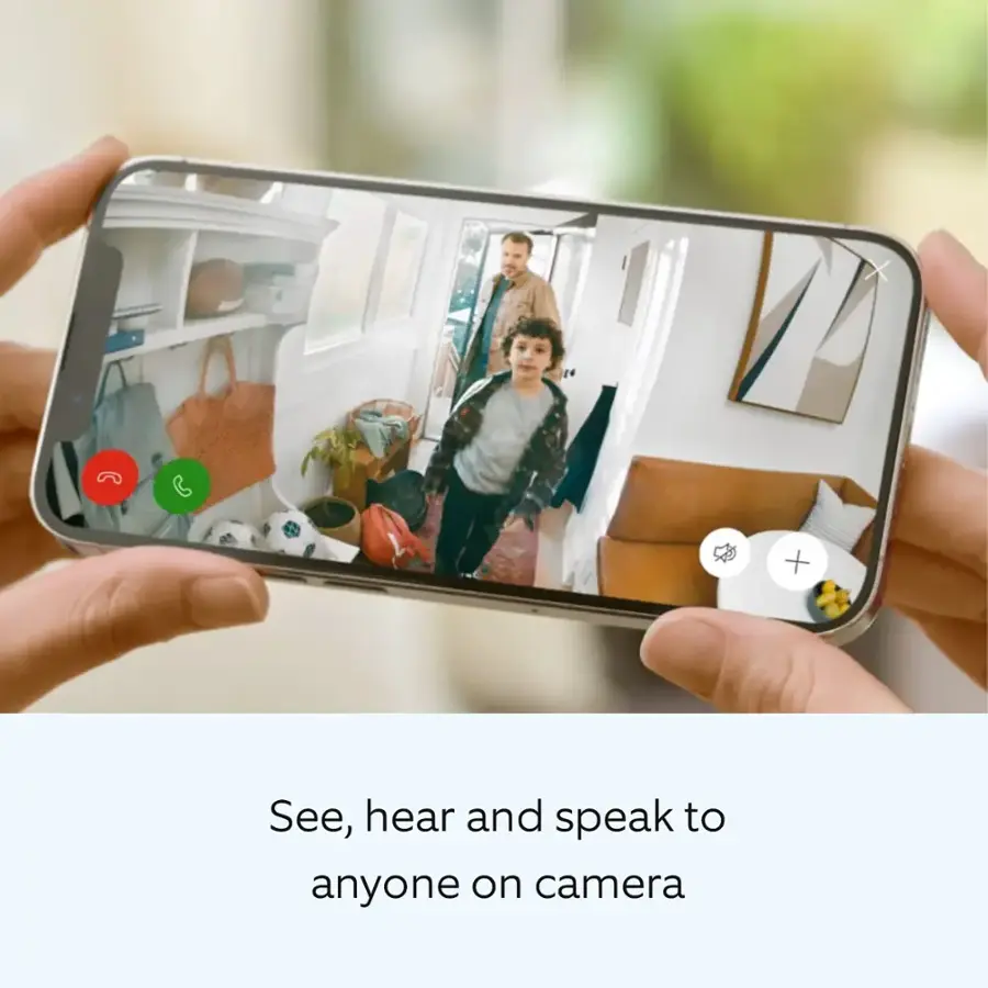 See, hear and speak to anyone on camera.
