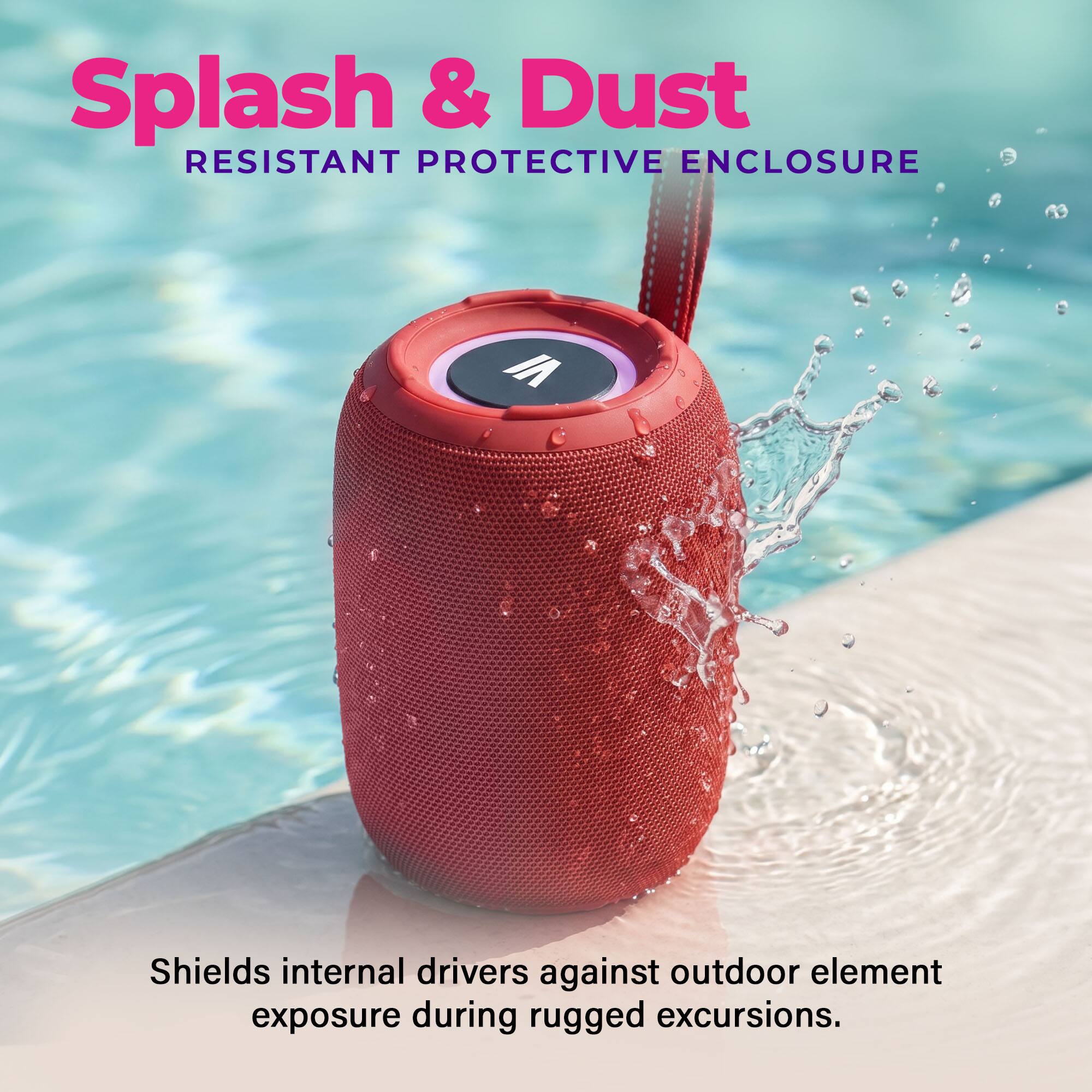 Splash & Dust RESISTANT PROTECTIVE ENCLOSURE

Shields internal drivers against outdoor element exposure during rugged excursions.