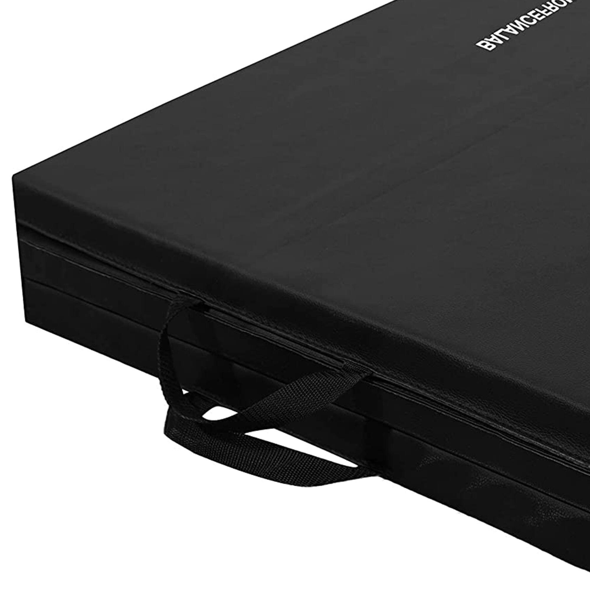 Alt View 8. BalanceFrom Fitness - BalanceFrom Fitness GoGym 6'x2'x1.5" Folding 3 Panel Exercise Gym Mat, Black - Black.