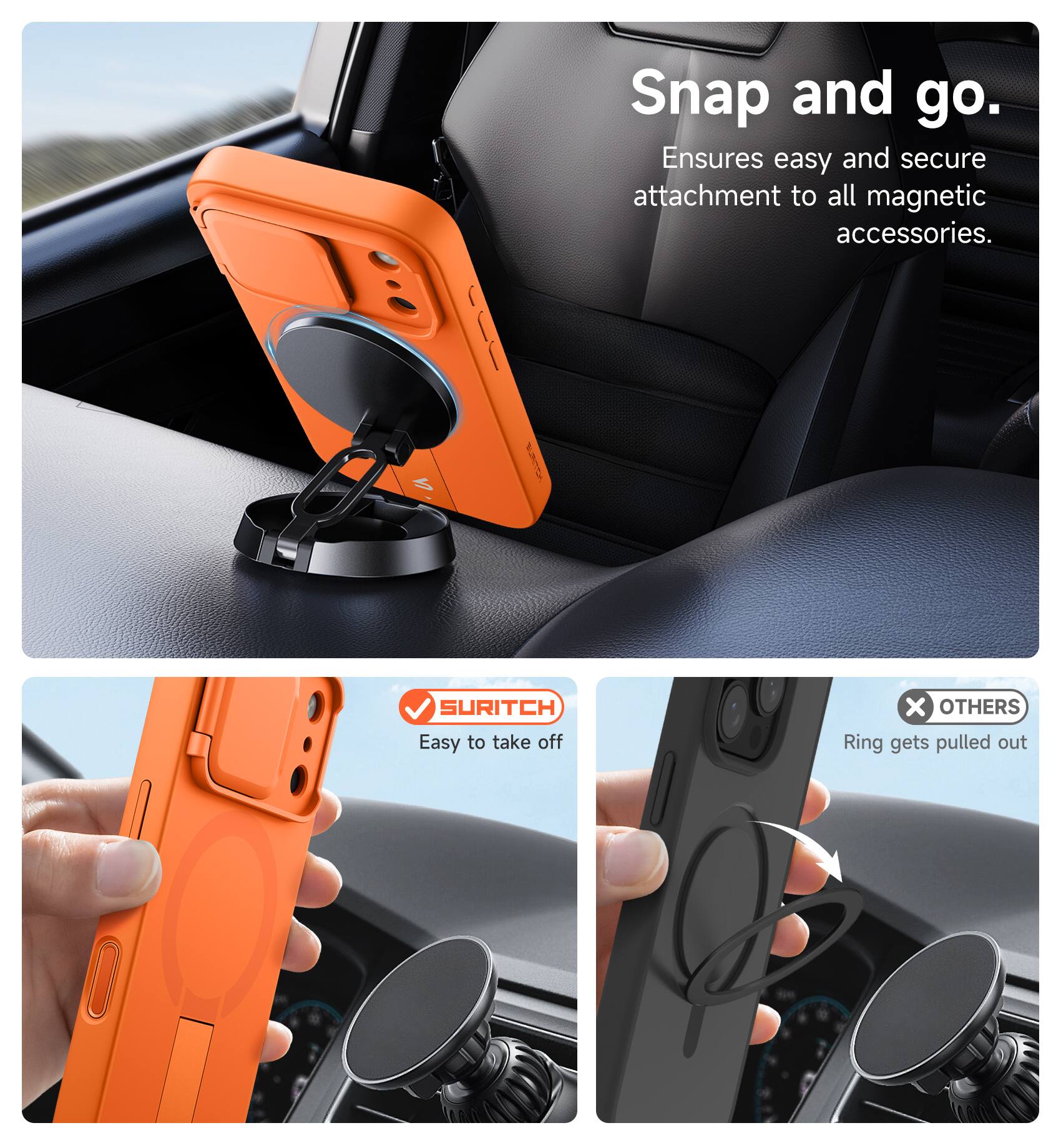 SURITCH Phone Case for iPhone 17 Pro Max with Magnetic Camera