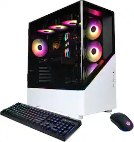 CyberPowerPC - Gaming Desktop - AMD Ryzen 9 9900X3D - NVIDIA GeForce RTX 5080 16GB - 32GB DDR5 - 2TB PCIe 4.0 SSD - White
