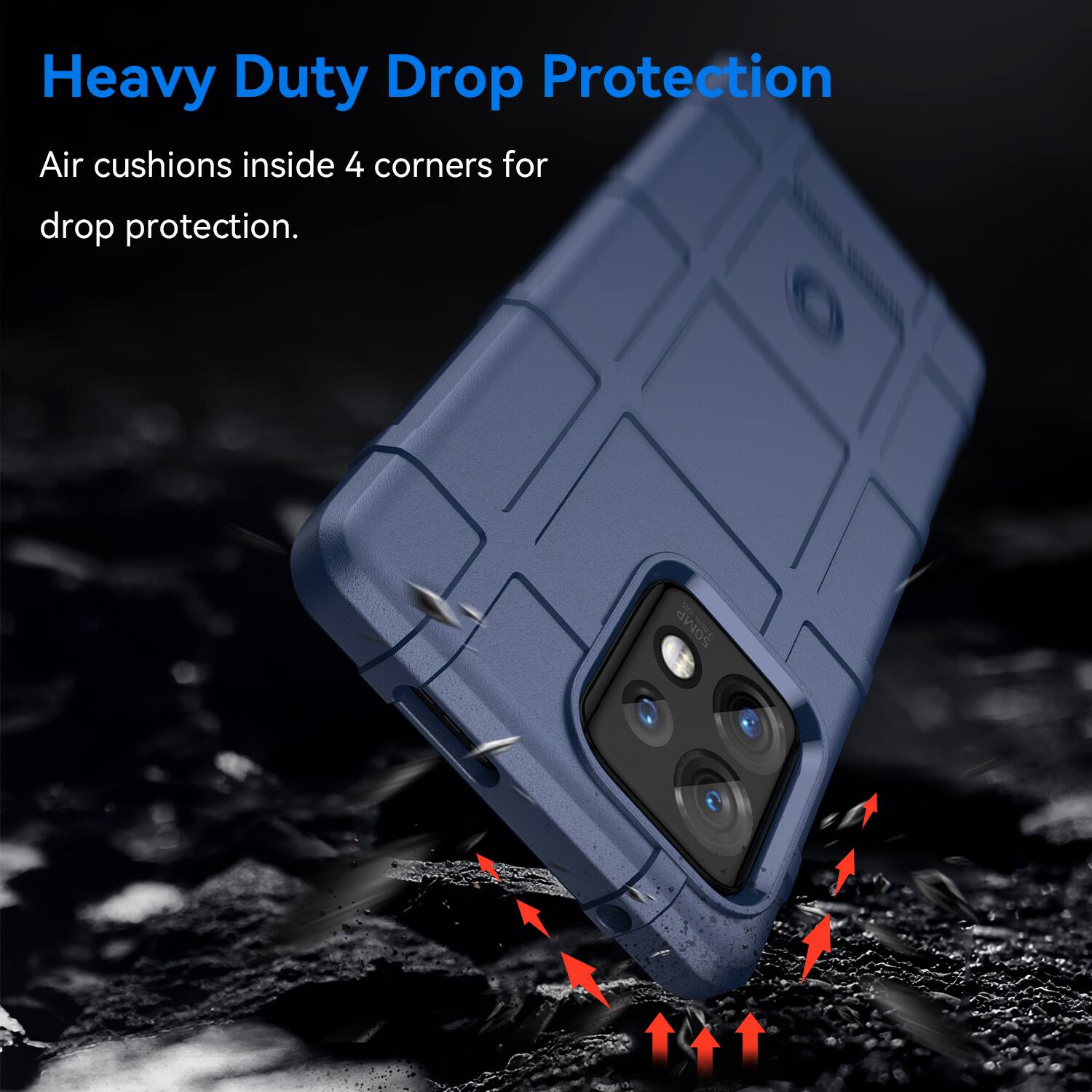Heavy Duty Drop Protection

Air cushions inside 4 corners for drop protection.