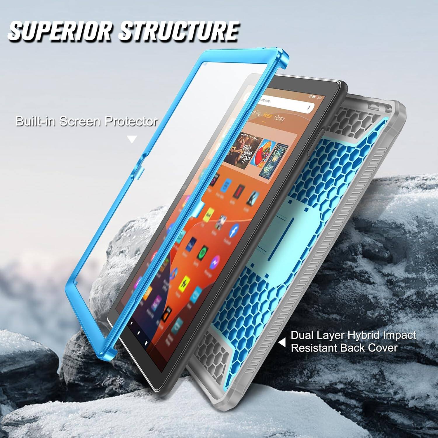 SUPERIOR STRUCTURE  
Built-in Screen Protector  
Home Library  
Barg's  
STEM-EN AF  
Dual Layer Hybrid Impact Resistant Back Cover