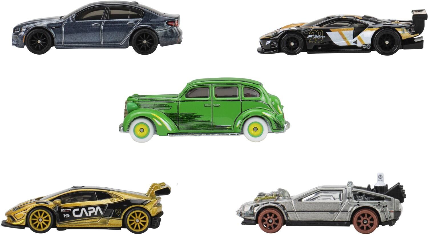 Alt View 1. Mattel - Mattel - Hot Wheels 1:64 Premium Pop Culture 10-Piece L Assortment   - COLLECTIBLES - Multicolor.