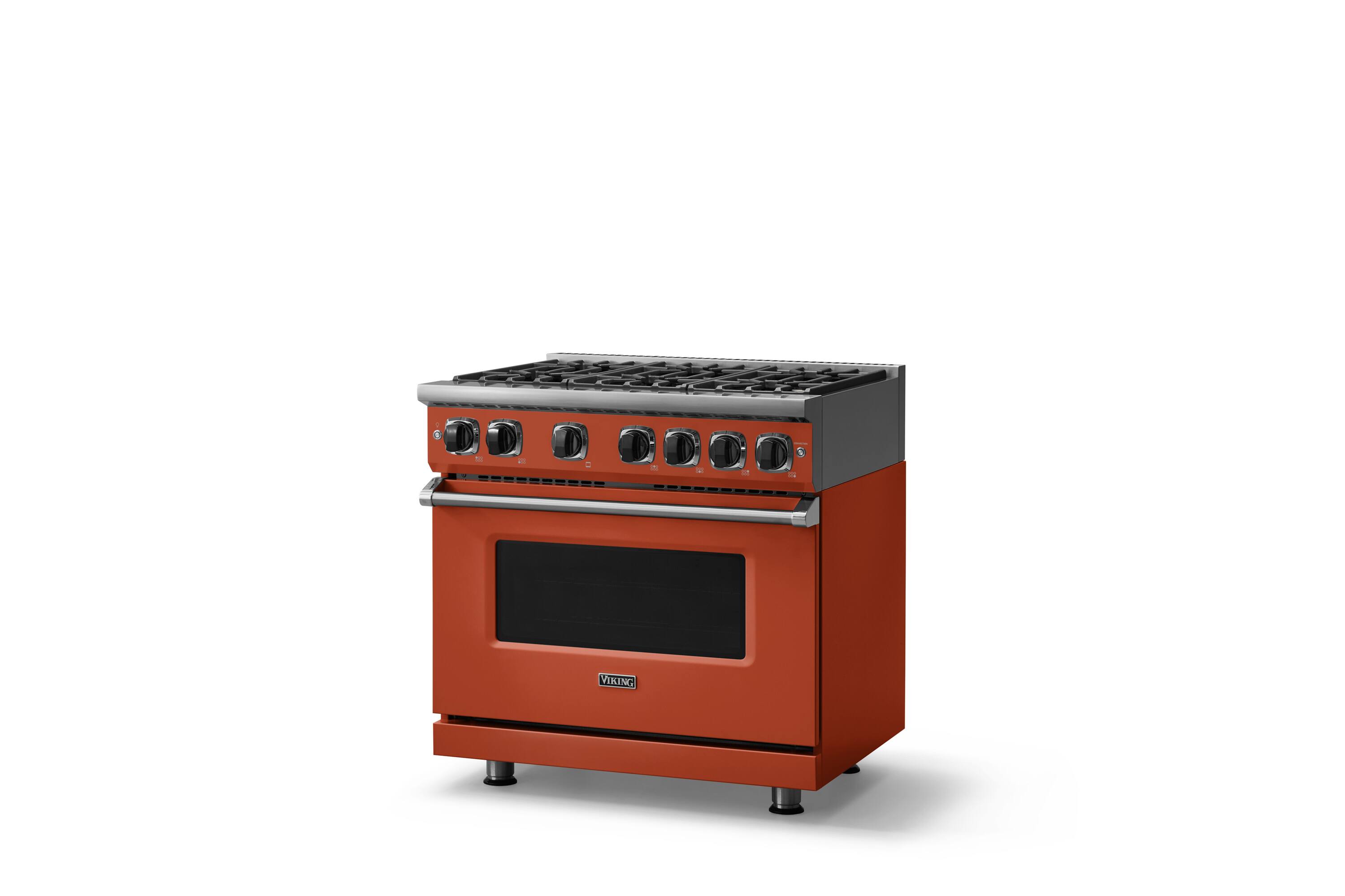 Angle. Viking - Pro 7 Series 5.6 Cu. Ft. Freestanding Sealed 4 Burner Gas Convection Range - Spiced Cider - Spiced Cider.