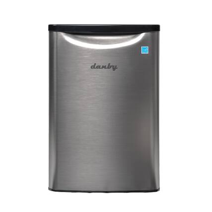 Front. Danby - 2.6 cu. ft. Contemporary Classic Compact Fridge - Stainless Steel - Stainless Steel Look.
