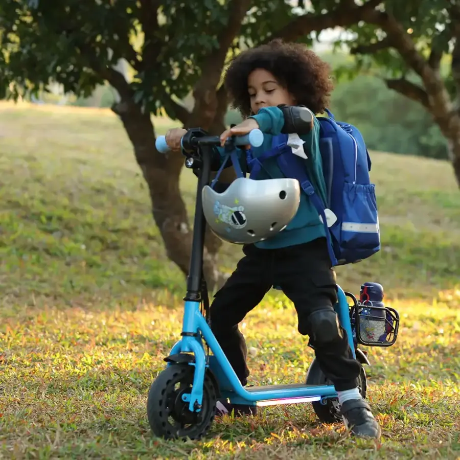 Alt View 16. HiBoy - Hiboy U2 Lite Electric Scooter for Kids, Up to 9 Mph, Neon Lights, 5 Mile Range, Electric Scooter with Seat - Blue.