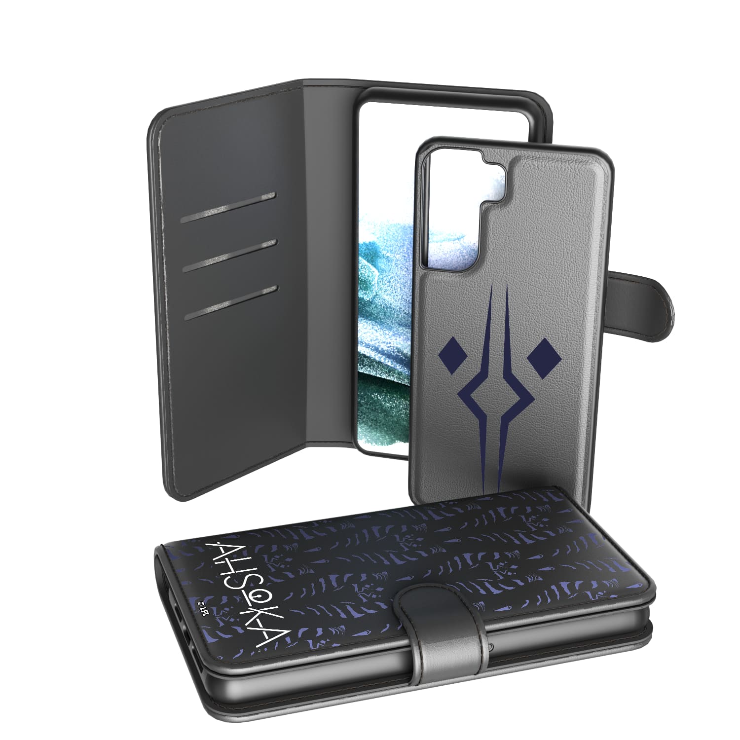 Photos - Case Samsung Keyscaper - Star Wars: Season 1 BaseZero Wallet Phone  -  Galaxy S21 Plus - Ahsoka KWA21P 