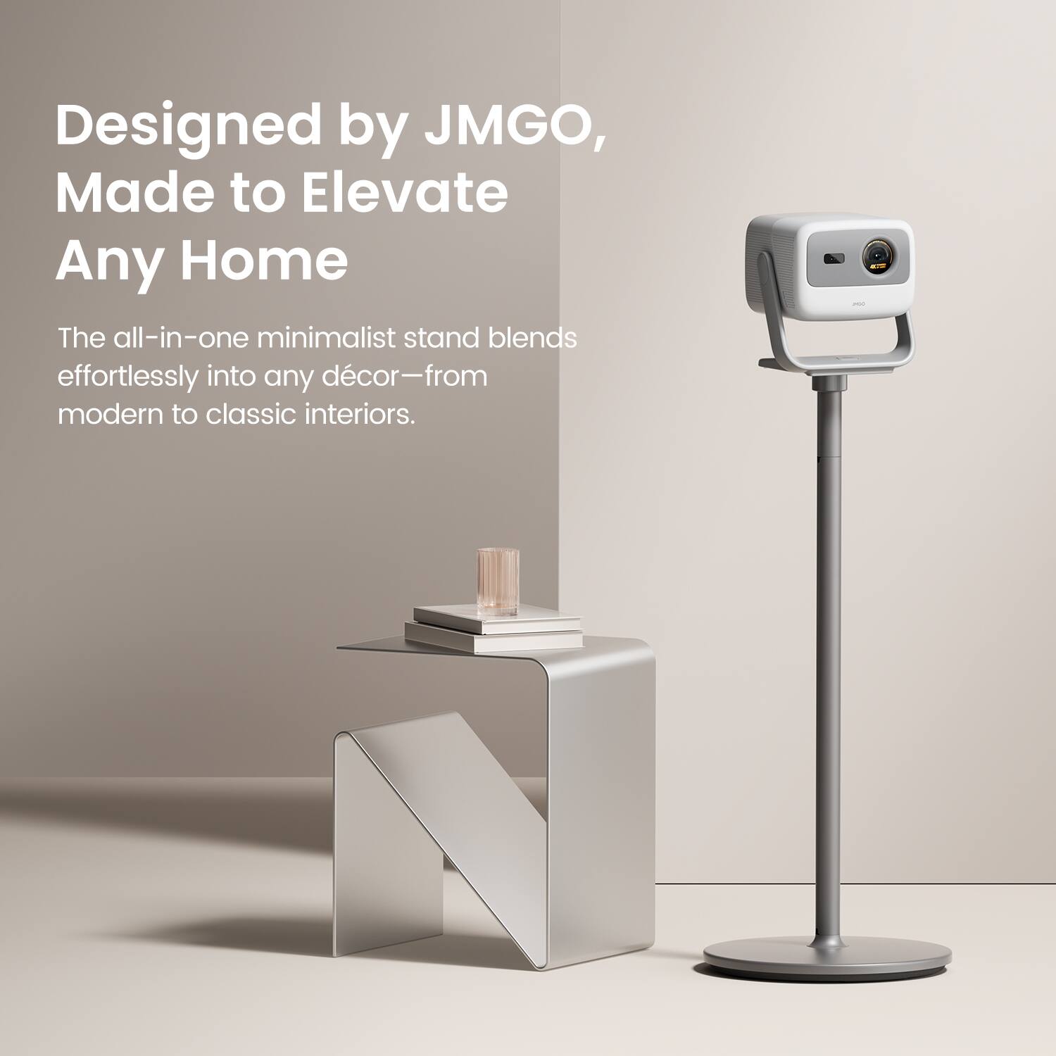 Designed by JMGO, Made to Elevate Any Home
The all-in-one minimalist stand blends effortlessly into any décor—from modern to classic interiors.