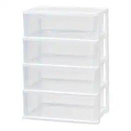 IRIS USA - Plastic Storage Drawers Container organize for Clothes - Clear