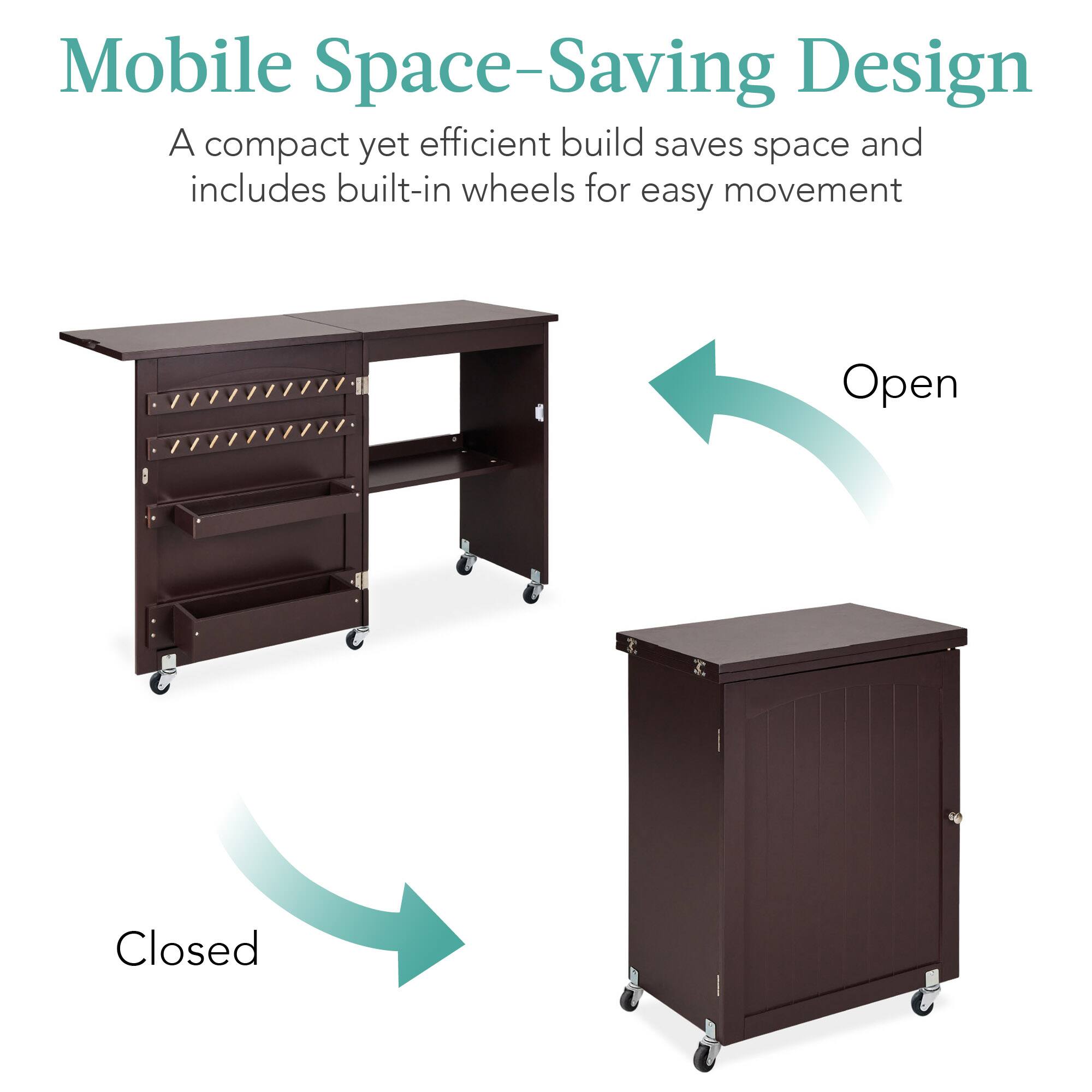 Mobile Space-Saving Design

A compact yet efficient build saves space and includes built-in wheels for easy movement.

Open

Closed