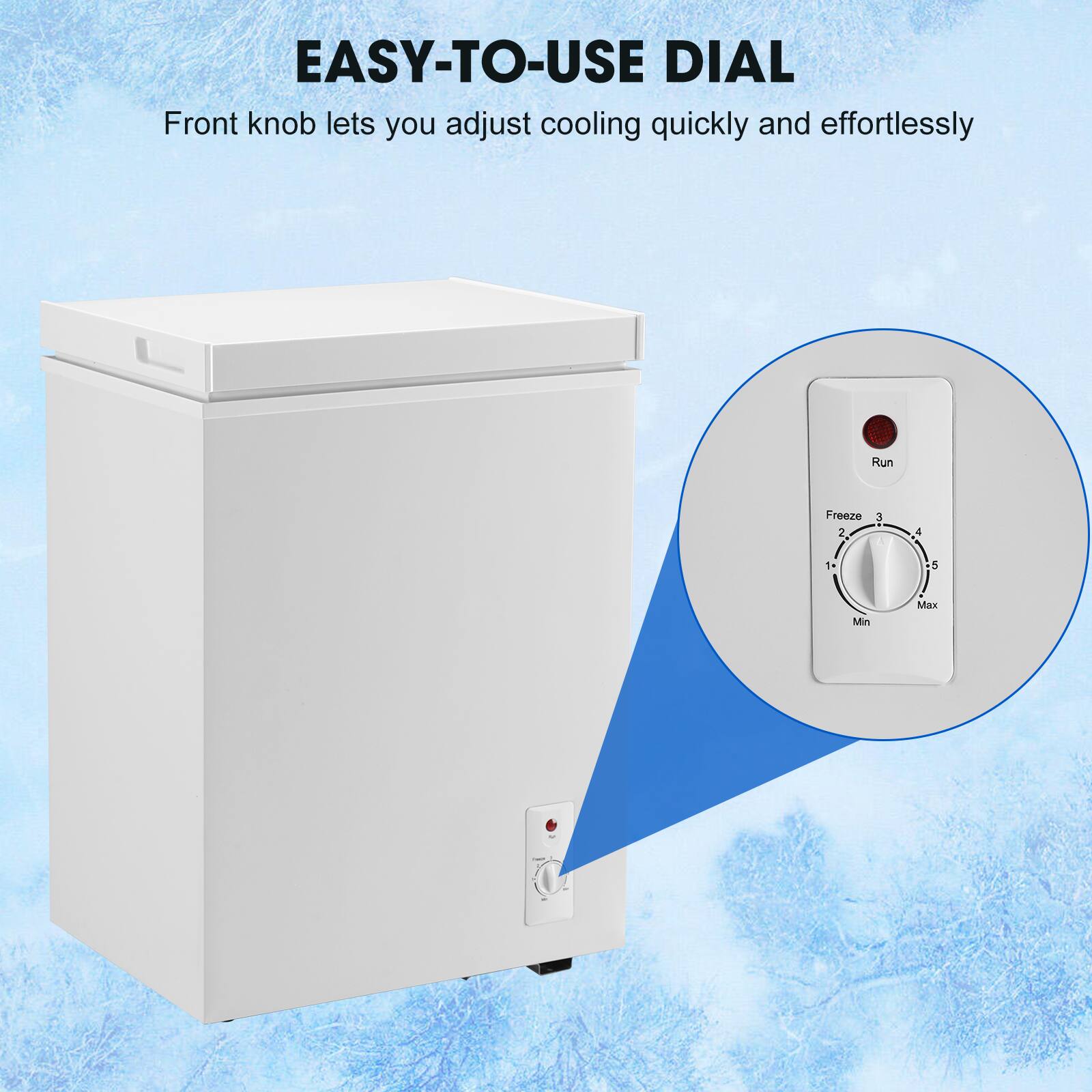 EASY-TO-USE DIAL  
Front knob lets you adjust cooling quickly and effortlessly