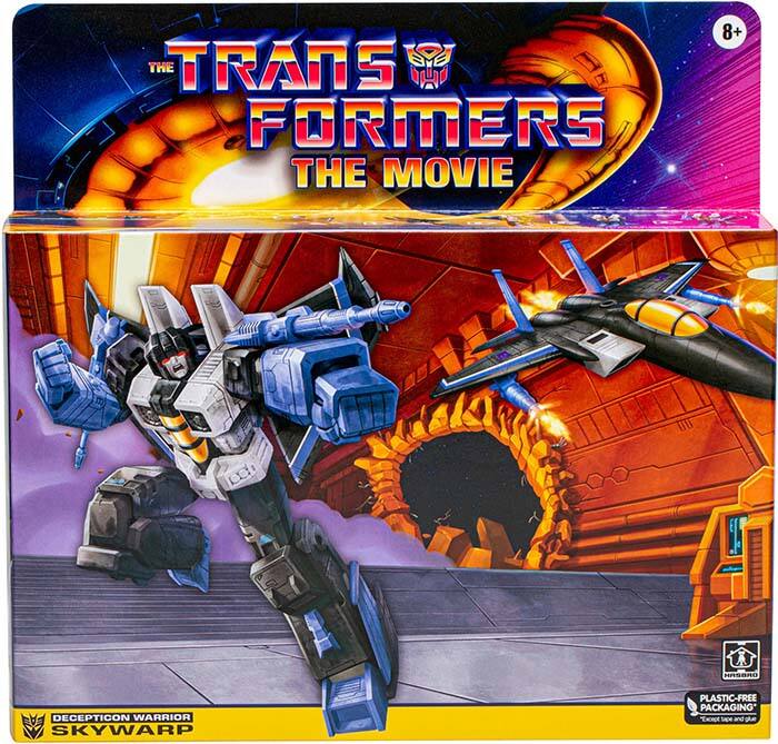 The Transformers: The Movie  
8+  
Decepticon Warrior Skywarp  
Plastic-Free Packaging