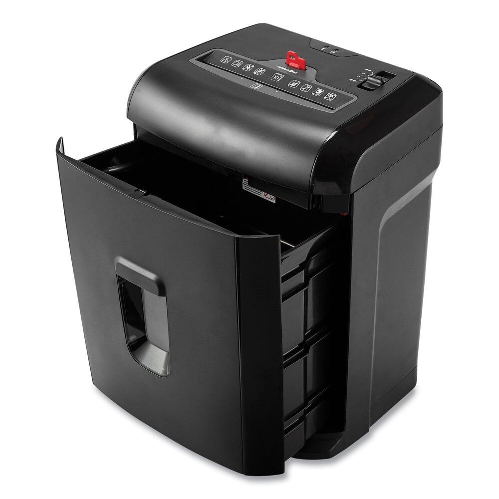 Left. Universal - UNV48110 10 Manual Sheet Capacity Cross-Cut Shredder with Lockout Key - Black - Black.
