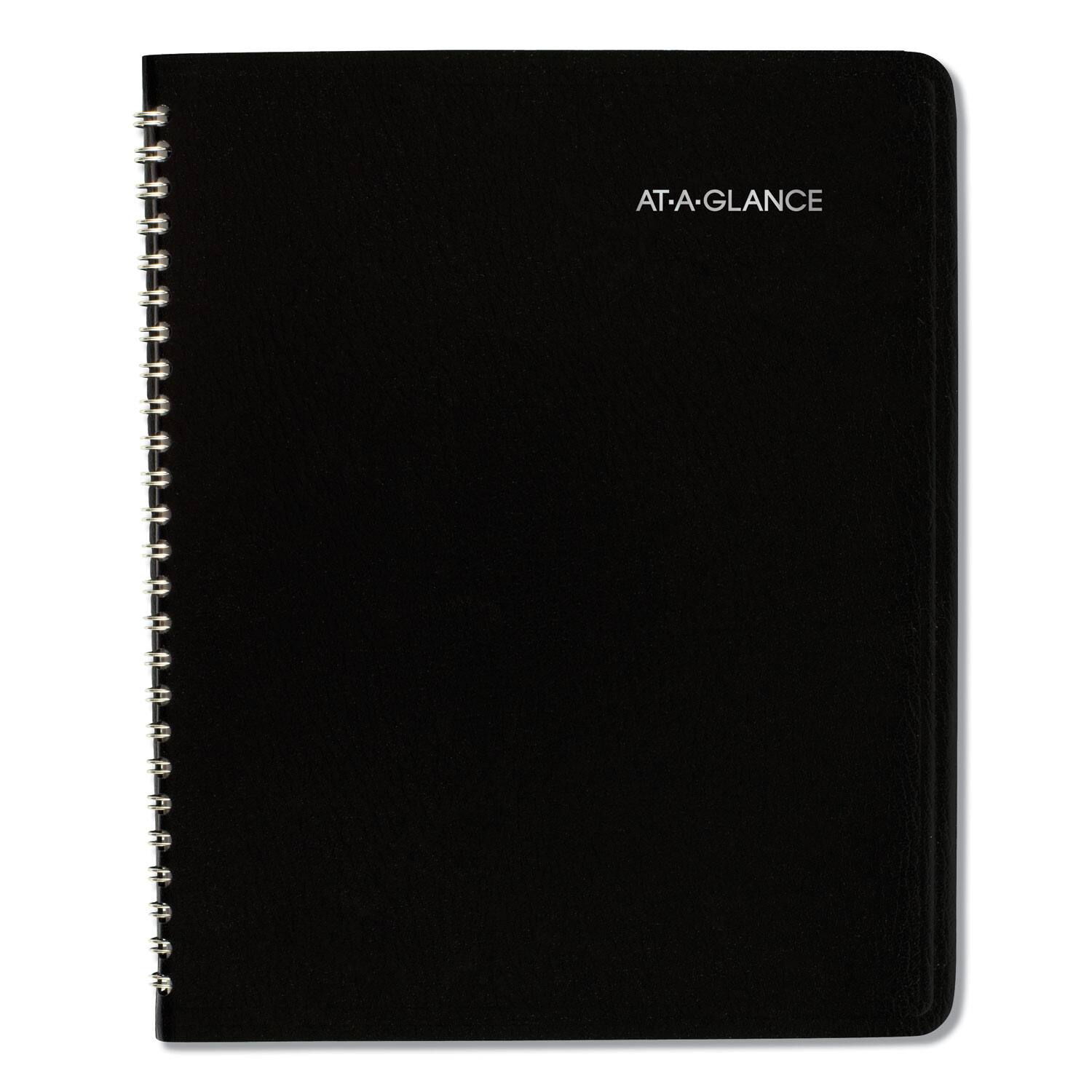 Angle. AT-A-GLANCE - DayMinder Monthly Planner with Notes Column Ruled Blocks 8.75 x 7 Black Cover 12 Month Jan to Dec 2026.