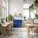Alt View 2. Malletson - 4 Tier Modular Metal Sideboard Buffet Cabinet with Flip Up Doors and Adjustable Feet for Kitchen Dining Room - Blue.