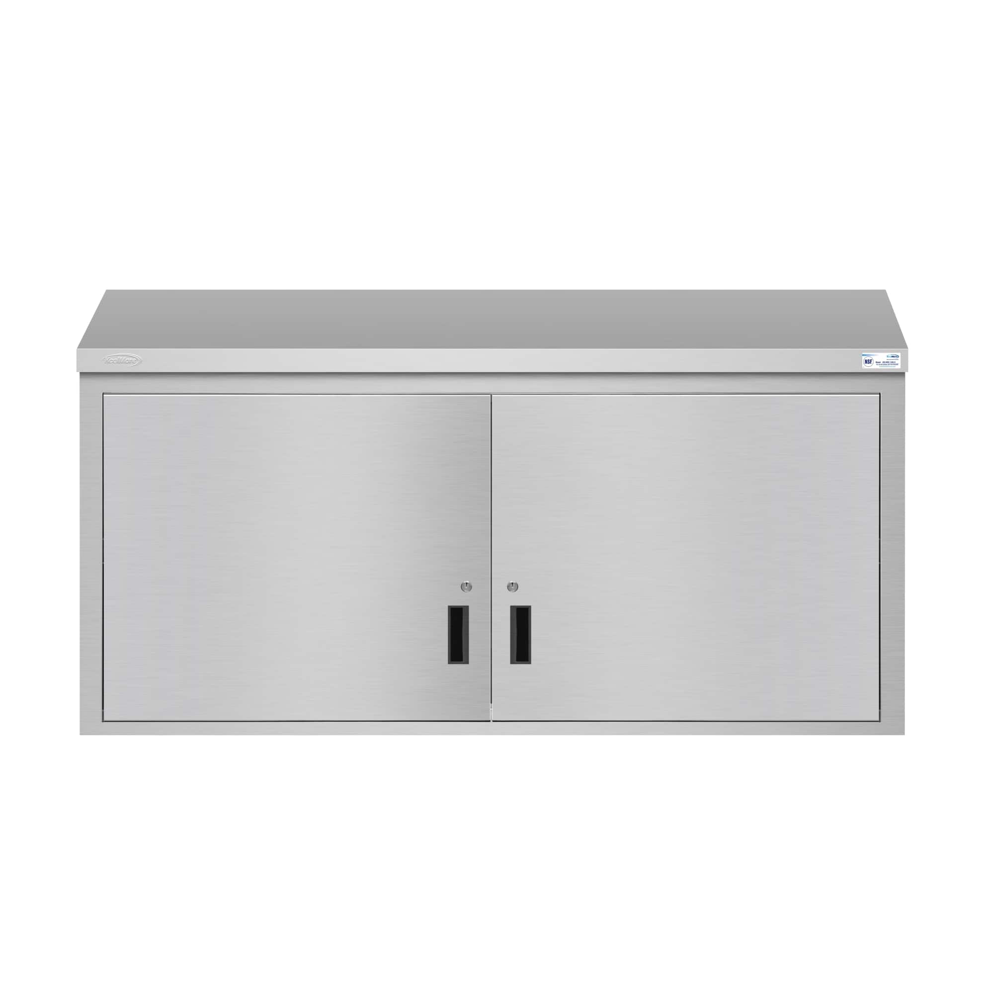 Koolmore - 60 in. Kitchen Wall Cabinet with Hinged Doors and 2 shelves in Stainless-Steel (KM-WMC-1560-S) - Stainless Steel