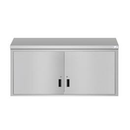 Koolmore - 60 in. Kitchen Wall Cabinet with Hinged Doors and 2 shelves in Stainless-Steel (KM-WMC-1560-S) - Stainless Steel
