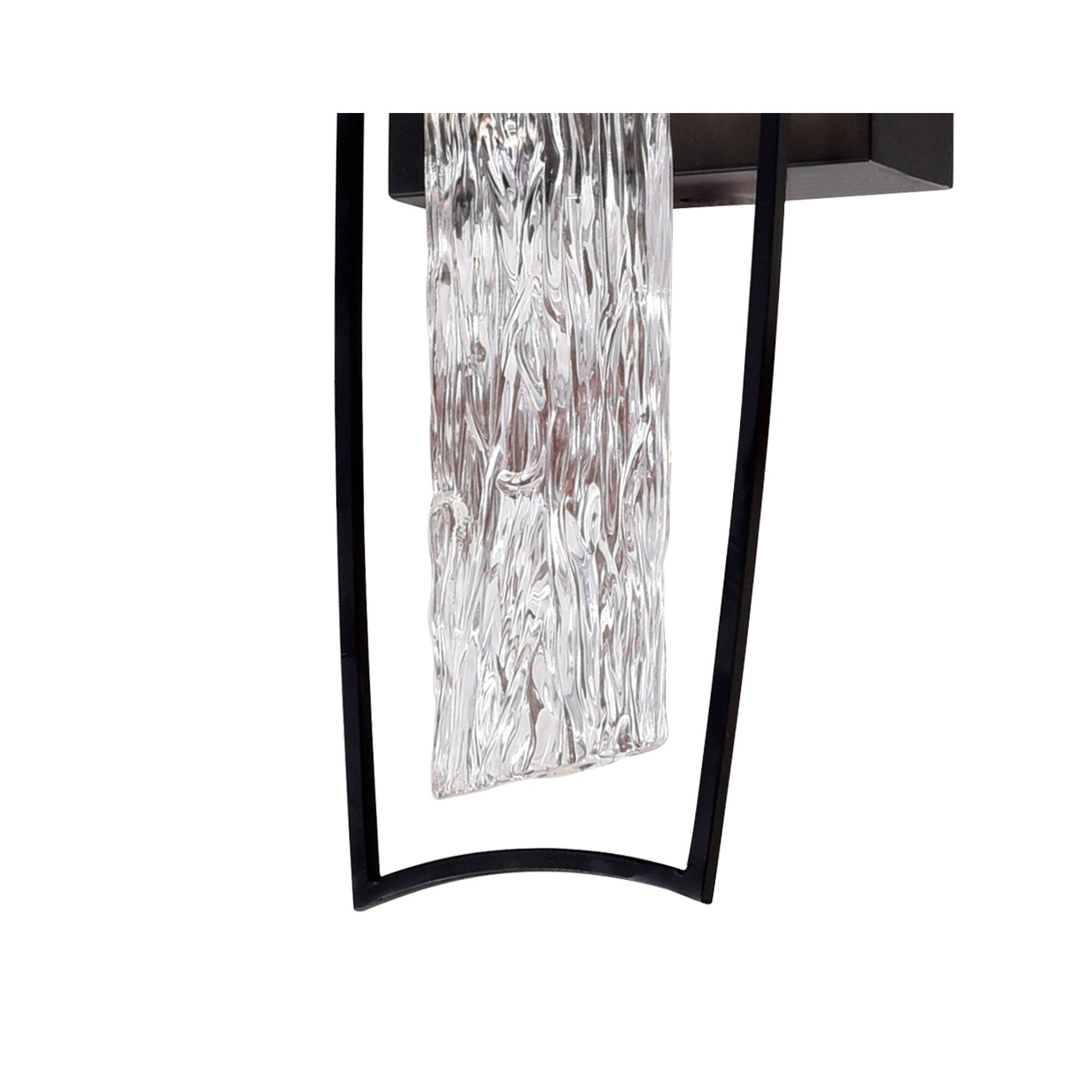 Angle. CWI Lighting - Guadiana 5 in LED Black Wall Sconce - Black & Satin Gold.