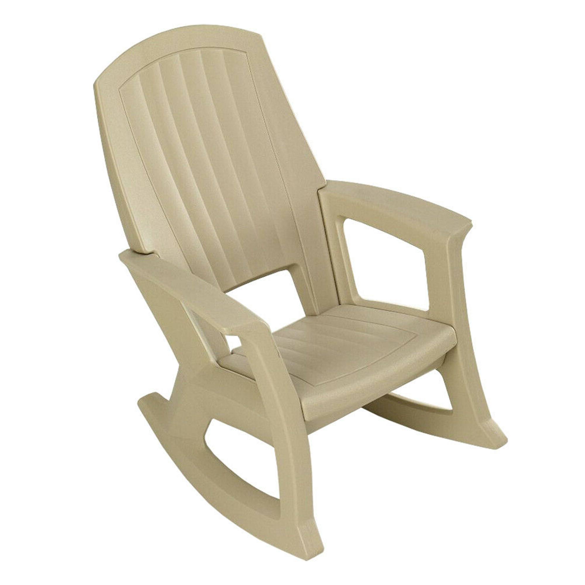 Alt View 10. Semco - Semco Plastics Rockaway Heavy Duty Plastic Outdoor Rocking Chair, Tan (2 Pack) - Tan.