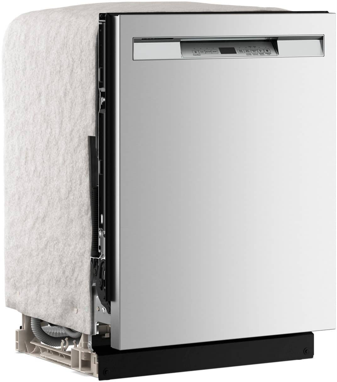 Left. Maytag - 24" Front Control Built-In Stainless Steel Tub Dishwasher with PowerBlast Cycle and 50 dBA - Fingerprint Resistant Stainless Steel.