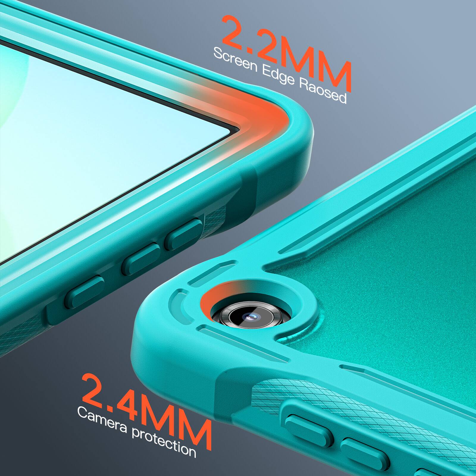 2.2MM Screen Edge Raised  
2.4MM Camera protection