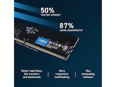 Crucial 64GB (2 x 32GB) DDR5 5600 (PC5 44800) Memory (Desktop Crucial 64GB (2 x 32GB) DDR5 5600 (PC5 44800) Memory (Desktop