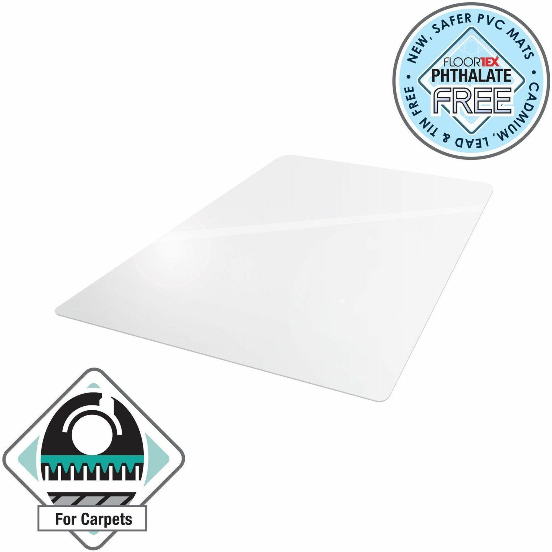 Alt View 16. Floortex - Advantagemat Vinyl Rectangular Chair Mat for Carpets up to 1/4'' - 30'' x 48'' - Clear.