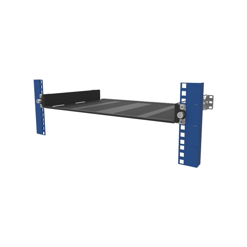 Alt View 4. RackSolutions - RackSolutions 1U Sliding 2Post Cantilever Shelf 10in Depth - Black.