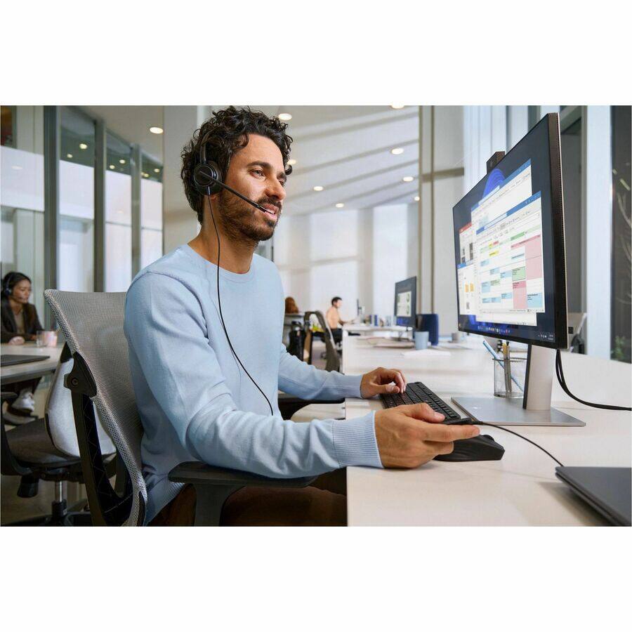 Alt View 1. Poly - Poly Mission 425 Stereo USB Wired Headset Classic (Bulk) (C01B3A6) - Microsoft Teams Certification - Stereo - USB, USB - Black.